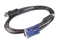 APC - Video- / USB-kabel - USB, HD-15 (VGA) (hann) til HD-15 (VGA) (hann) - 7.6 m - for APC 16 Port Multi-Platform Analog KVM, 8 Port Multi-Platform Analog KVM AP5261