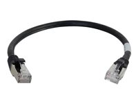 C2G Cat6a Booted Shielded (STP) Network Patch Cable - Koblingskabel - RJ-45 (hann) til RJ-45 (hann) - 5 m - STP - CAT 6a - formstøpt, uten hindringer, flertrådet - svart 89919