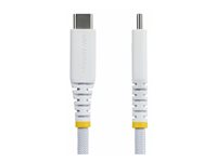 StarTech.com - USB-kabel - 24 pin USB-C (hann) til 24 pin USB-C (hann) - USB 2.0 - 3 A - USB Power Delivery (60W) - hvit USB2CC3MNCBRWH