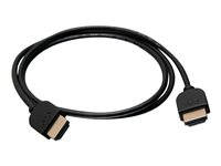 C2G 3ft 4K HDMI Cable - Ultra Flexible Cable with Low Profile Connectors - HDMI-kabel - HDMI hann til HDMI hann - 91.4 cm - dobbeltisolert - svart 41363
