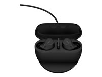 Jabra Evolve2 Buds UC - True wireless-hodetelefoner med mikrofon - i øret - Bluetooth - aktiv støydemping - USB-A via Bluetooth-adapter - lydisolerende - svart - Zoom Certified, Optimert for Google Meet 20797-989-989