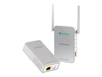 NETGEAR Powerline PLW1000 - - strømlinjeadaptersett - - 1GbE, HomePlug AV (HPAV) 2.0, IEEE 1901 - Wi-Fi 5 - Dobbeltbånd - veggpluggbar - med NETGEAR PowerLINE 1000 Adapter (PL1000) PLW1000-100PES