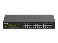 NETGEAR GS324P - Switch - ikke-styrt - 16 x 10/100/1000 (PoE+) + 8 x 10/100/1000 - stasjonær, rackmonterbar - PoE+ (190 W) GS324P-100EUS