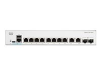 Cisco Catalyst 1200-8T-E-2G - Switch - gigabit ethernet - L3 - smart - 8 x 10/100/1000 + 2 x kombo Gigabit SFP/RJ-45 - stasjonær, rackmonterbar C1200-8T-E-2G