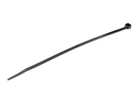 StarTech.com 20cm(8") Cable Ties, 4mm(1/8") wide, 55mm(2-1/8") Bundle Diameter, 22kg(50lb) Tensile Strength, Nylon Self Locking Zip Ties with Curved Tip, 94V-2/UL Listed, 100 Pack, Black - Nylon 66 Plastic - TAA (CBMZT8B) - Kabelfestebånd - 20.32 cm - svart - TAA-samsvar (en pakke 100) CBMZT8B