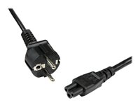 StarTech.com 1m (3ft) Laptop Power Cord, EU Schuko to C5, 2.5A 250V, 18AWG, Notebook / Laptop Replacement AC Cord, Printer/Power Brick Cord, Schuko CEE 7/7 to Clover Leaf IEC 60320 C5 - Laptop Charger Cable - Strømkabel - IEC 60320 C5 til power CEE 7/7 (hann) - AC 250 V - 1 m - formstøpt - svart PXTNB3SEU1M