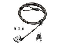 Kensington ClickSafe 2.0 Universal Keyed Laptop Lock - Sikkerhetskabellås - med hovednøkkel - 1.8 m K68108M