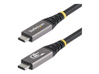 StarTech.com - USB-kabel - USB-C (hann) til USB-C (hann) - USB 3.2 / USB4 / Thunderbolt 3 / Thunderbolt 4 / DisplayPort - 3 m - passiv, 4K 120 Hz støtte, robust, fleksibel - svart CC3M20GUSB4CX