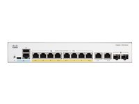 Cisco Catalyst 1300-8P-E-2G - Switch - L3 - Styrt - 8 x 10/100/1000 (PoE+) + 2 x kombo Gigabit SFP/RJ-45 - rackmonterbar - PoE+ (60 W) C1300-8P-E-2G