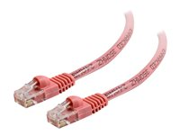 C2G Cat5e Booted Unshielded (UTP) Network Patch Cable - Koblingskabel - RJ-45 (hann) til RJ-45 (hann) - 3 m - UTP - CAT 5e - formstøpt, uten hindringer, flertrådet - rosa 83620