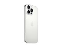 Apple iPhone 16 Pro Max - 5G smartphone - dobbelt-SIM / Internminne 256 GB - OLED-display - 6.9" - 2868 x 1320 piksler (120 Hz) - 3x bakkamera 48 MP, 48 MP, 12 MP - front camera 12 MP - hvit titan MYWW3QN/A