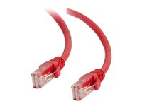 C2G Cat5e Booted Unshielded (UTP) Network Patch Cable - Koblingskabel - RJ-45 (hann) til RJ-45 (hann) - 3 m - UTP - CAT 5e - formstøpt, uten hindringer, flertrådet - rød 83224