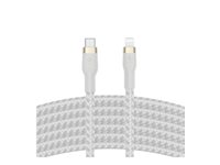 Belkin BoostCharge - Lightning-kabel - 24 pin USB-C hann til Lightning hann - 3 m - hvit CAA011BT3MWH