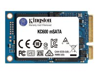 Kingston KC600 - SSD - kryptert - 512 GB - intern - mSATA - SATA 6Gb/s - 256-bit AES - TCG Opal Encryption, Self-Encrypting Drive (SED) SKC600MS/512G