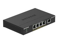 NETGEAR GS305PP - Switch - ikke-styrt - 5 x 10/100/1000 (4 PoE) - stasjonær, veggmonterbar - PoE (83 W) - DC-strøm GS305PP-100PES