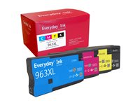 Everyday - 4-pack - Høy ytelse - svart, gul, cyan, magenta - kompatibel - gjenfabrikert - blekkpatron (alternativ for: HP 963XL) 006R04993