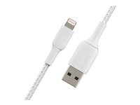 Belkin BoostCharge - Lightning-kabel - Lightning hann til USB hann - 2 m - hvit CAA002BT2MWH