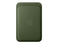 Apple - Lomme for mobiltelefon / kredittkort - MagSafe-samsvar - mikrotvill, FineWoven - mose MGH74ZM/A