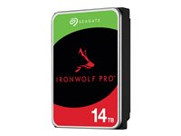 Seagate IronWolf Pro ST14000NEA008 - Harddisk - 14 TB - intern - 3.5" - SATA 6Gb/s - 7200 rpm - buffer: 256 MB - med 2-års Seagate Rescue Data Recovery ST14000NEA008