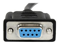 StarTech.com 2m Black DB9 RS232 Serial Null Modem Cable F/F - DB9 Female to Female - 9 pin RS232 Null Modem Cable - 2 meter, Black - Null modem-kabel - DB-9 (hunn) til DB-9 (hunn) - 2 m - formstøpt, tommelskruer - svart - for P/N: PCI2S5502, PEX4S953, PEX4S953LP SCNM9FF2MBK