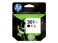 HP 301XL - 8 ml - Høy ytelse - svart - original - blister - blekkpatron - for HP DeskJet 1000, 1010, 1050 AiO, 1050A AiO, 1510 AiO, 2000, 2050 AiO, 2050A AiO, 2510 AiO, 2540 AiO, 3000, 3050 AiO, 3050A eAiO, 3510 eAiO series, HP ENVY 4500 eAiO, 5530 eAiO series, HP OfficeJet 2620 AiO, 4630 eAiO series CH563EE#301