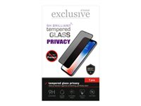 Insmat Exclusive - Skjermbeskyttelse for mobiltelefon - full skjerm - glass - med personvernsfilter - rammefarge svart - for Apple iPhone 16 Pro Max, 17 Pro Max 861-1672