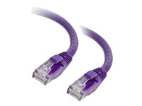 C2G Cat5e Booted Unshielded (UTP) Network Patch Cable - Koblingskabel - RJ-45 (hann) til RJ-45 (hann) - 5 m - UTP - CAT 5e - formstøpt, uten hindringer, flertrådet - purpur 83663