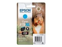 Epson 378XL - 9.3 ml - høykapasitets - cyan - original - blister - blekkpatron - for Expression Home XP-8605, 8606; Expression Home HD XP-15000; Expression Photo XP-8505, 8700 C13T37924010