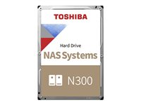 Toshiba N300 NAS - Harddisk - 18 TB - intern - 3.5" - SATA 6Gb/s - 7200 rpm - buffer: 512 MB HDWG51JUZSVA