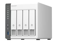 QNAP TS-433 - NAS-server - 4 brønner - 16 TB - SATA 6Gb/s - HDD 4 TB x 4 - RAID RAID 0, 1, 5, 6, 10, JBOD - RAM 4 GB - Gigabit Ethernet / 2.5 Gigabit Ethernet - iSCSI støtte TS-433-4G+4XST4000NE001