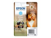 Epson 378 - 4.8 ml - lys cyan - original - blære med RF/lyd-alarm - blekkpatron - for Expression Home XP-8605, XP-8606; Expression Photo XP-8500 Small-in-One, XP-8700 C13T37854020