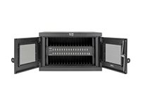Eaton Tripp Lite Series 32-Device USB Charging Station Cabinet with Sync for Smartphones, Wall Mount and Desktop Options, 230V, BS1363 to C13 Plug, Black - Lader for flere enheter skap - med sikringsbryter - skrivebord, veggmonterbar - svart CSDXB32USB