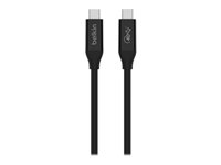 Belkin CONNECT - USB-kabel - 24 pin USB-C (hann) til 24 pin USB-C (hann) - USB 2.0 / USB 3.2 / USB4 / Thunderbolt 3 - 80 cm - USB Power Delivery (100 W) INZ001BT0.8MBK