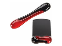 Kensington Duo Gel Mouse Pad Wrist Rest - Musematte med håndleddsstøtte - svart, rød - TAA-samsvar 62402