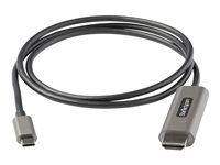 StarTech.com 3ft (1m) USB C to HDMI Cable 4K 60Hz with HDR10, Ultra HD USB Type-C to 4K HDMI 2.0b Video Adapter Cable, USB-C to HDMI HDR Monitor/Display Converter, DP 1.4 Alt Mode HBR3 - Thunderbolt 3 Compatible (CDP2HDMM1MH) - Adapterkabel - 24 pin USB-C hann til HDMI hann - 1 m - svart - 4K-støtte, aktiv CDP2HDMM1MH