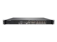 SonicWall NSa 3600 - Sikkerhetsapparat - med 1-års 24x7-støtte - 200 SSL VPN-brukere - 10GbE - 1U - rackmonterbar 02-SSC-4609