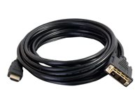 C2G 1m (3ft) HDMI to DVI Cable - HDMI to DVI-D Adapter Cable - 1080p - M/M - Adapterkabel - DVI-D hann til HDMI hann - 1 m - skjermet - svart 42514