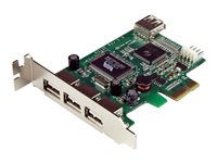 StarTech.com 4 Port PCI Express Low Profile High Speed USB Card - PCIe USB 2.0 Card - PCI-E USB 2.0 Card (PEXUSB4DP) - USB-adapter - PCIe lav profil - USB, USB 2.0 - 4 porter - for P/N: ST4200MINI2 PEXUSB4DP