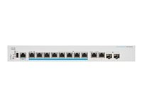 Cisco Business 350 Series CBS350-8MP-2X - Switch - L3 - Styrt - 8 x 100/1000/2.5G (PoE+) + 2 x combo 10 Gigabit SFP+/RJ-45 - rackmonterbar - PoE+ (240 W) CBS350-8MP-2X-EU