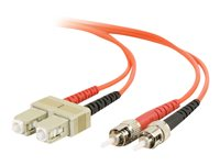 C2G ST-ST 50/125 OM2 Duplex Multimode PVC Fiber Optic Cable (LSZH) - Koblingskabel - ST flermodus (hann) til ST flermodus (hann) - 10 m - fiberoptisk - dupleks - 50 / 125 mikroner - OM2 - halogenfri - oransje 85473