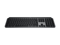 Logitech Master Series MX Keys S for Mac - Tastatur - full size - bakbelysning - trådløs - Bluetooth LE - QWERTY - Storbritannia - romgrå 920-011635