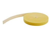 StarTech.com 50ft Hook and Loop Roll, Cut-to-Size Reusable Cable Ties, Bulk Industrial Wire Fastener Tape/Adjustable Fabric Wraps Yellow/Resuable Self Gripping Cable Management Straps - Adjustable Loop Ties (HKLP50YW) - Krok- og sløyfefesteinnretning - 15.24 m - gul - for P/N: HKLP50, HKLP50BL, HKLP50GN, HKLP50RD HKLP50YW