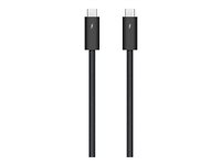 Apple Thunderbolt 4 Pro - USB-kabel - 24 pin USB-C (hann) til 24 pin USB-C (hann) - USB 3.1 Gen 2 / Thunderbolt 3 / Thunderbolt 4 - 3 m - støtte for kjedekopling - svart MWP02ZM/A