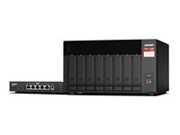 QNAP TS-873A - NAS-server - 8 brønner - SATA 6Gb/s - RAID RAID 0, 1, 5, 6, 10, 50, JBOD, 60 - RAM 8 GB - 2.5 Gigabit Ethernet - iSCSI støtte - med QSW-1105-5T-bryter TS-873A-SW5T