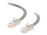 C2G Cat5e Non-Booted Unshielded (UTP) Network Crossover Patch Cable - Krysskabel - RJ-45 (hann) til RJ-45 (hann) - 3 m - UTP - CAT 5e - flertrådet, uniboot - grå 83284