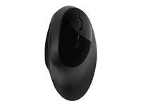 Kensington Pro Fit Ergo Wireless Mouse - Mus - ergonomisk - 5 knapper - trådløs - 2.4 GHz, Bluetooth 4.0 LE - USB trådløs mottaker - svart - løsvekt K75404EU