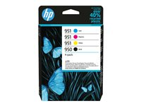 HP 950/951 - 4-pack - svart, gul, cyan, magenta - original - blekkpatron - for Officejet Pro 251dw, 276dw, 8100, 8600, 8610, 8620, 8630 6ZC65AE