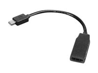 Lenovo - Skjermkabel - Mini DisplayPort (hann) til HDMI (hunn) - 20 cm - for ThinkCentre M75t Gen 2; ThinkPad P51; ThinkStation P330 Gen 2; P34X; P350; P520; P620 0B47089