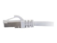 C2G Cat6a Booted Shielded (STP) Network Patch Cable - Koblingskabel - RJ-45 (hann) til RJ-45 (hann) - 7 m - STP - CAT 6a - formstøpt, uten hindringer, flertrådet - hvit 89940