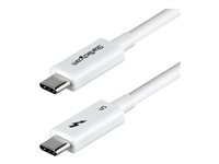 StarTech.com - USB-kabel - USB-C (hann) til USB-C (hann) - USB4 / Thunderbolt 3 / Thunderbolt 4 / Thunderbolt 5 / DisplayPort 2.1 - 1 m - passiv, 8K 60Hz støtte, toretnings - hvit TBLT5MM1M240WWH